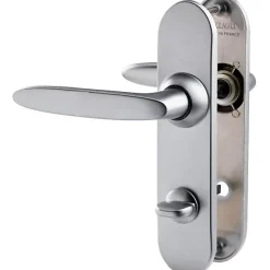 Poignée de porte intérieure - Jazz - Vachette - Gris - Condamnation - 195 mm