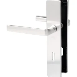 Poignée de porte intérieure - Kaza - Vachette - Gris argent - Clé L - 195 mm