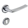 Poignée de porte intérieure sur rosace Zamac chrome brillant Avec ressort de rappel Hardwarexchange