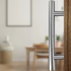 Poignée de tirage - Baton de maréchal - Inox 304 - Droit 90 degrés 1400mm