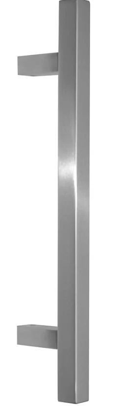 Poignée de tirage Carrée 30x30 mm - Entraxe500 - S85 A70 - L650 mm - incliné 60 - INOX 304 satiné