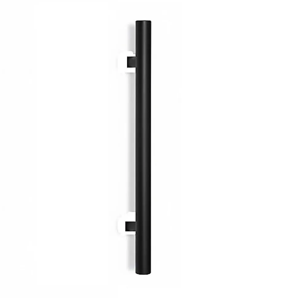 Poignée de tirage Diamètre 30 mm - Entraxe300 - S75 - L450 mm - INOX 304 Laqué RAL 9005 Noir Mat