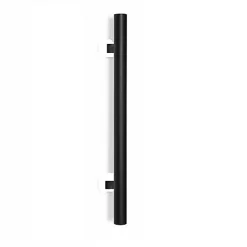 Poignée de tirage Diamètre 30 mm - Entraxe350 - S75 - L500 mm - INOX 304 Laqué RAL 9005 Noir Mat