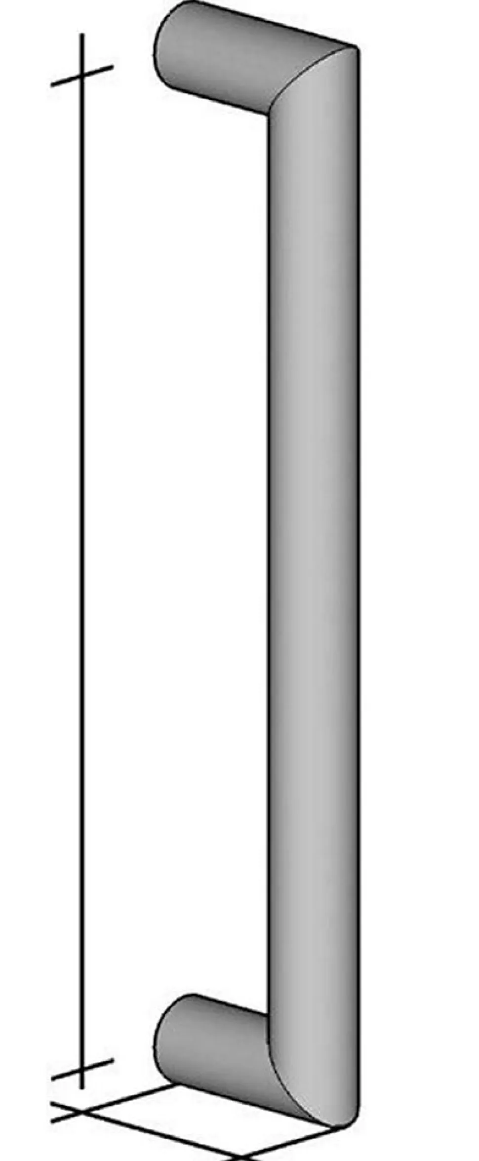 Poignée de tirage Diamètre 20 mm - Entraxe200 mm - INOX 304 poli