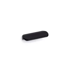 Poignée en aluminium avec finition noire, dimensions: 56x8x20mm et inserts: 32mm-