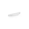 Poignée en aluminium avec finition blanche, dimensions: 72x8x20mm et inserts: 32mm-