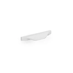 Poignée en aluminium avec finition blanche, dimensions: 72x8x20mm et inserts: 32mm-