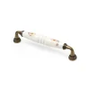 Poignée en porcelaine marron, dimensions: 142x19x32mm, inserts: 128mm-