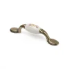 Poignée en porcelaine marron, dimensions: 125x20x32mm, inserts: 96mm-