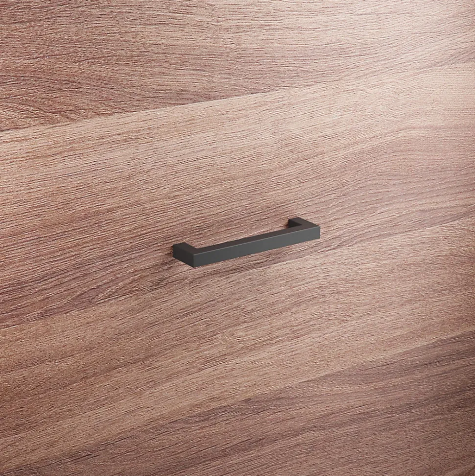 Poignée pour meubles en Acier inox Entraxe 128 Vernis noir mat