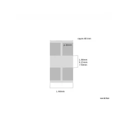Poignée pour porte coulissante DESIGN demi-lune noir mat - KATCHMEE