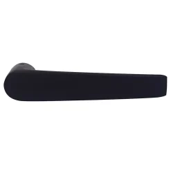 Poignée sur rosace Incurvé à visser Lizio aluminium mat noir