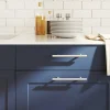 Poignées d armoire 10 pcs argenté 128 mm acier inoxydable