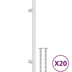 Poignées d armoire 20 pcs argenté 160 mm acier inoxydable