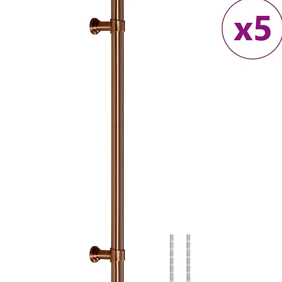 Poignées d armoire 5 pcs bronze 192 mm acier inoxydable