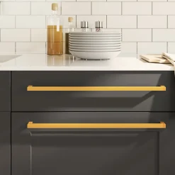 Poignées d armoire 10 pcs doré 480 mm acier inoxydable