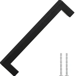 Poignées d armoire 10 pcs noir 160 mm acier inoxydable