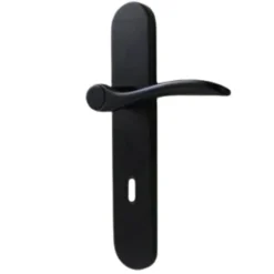 Poignées de porte EASY-K Ersa sans perçage noires 220x40mm Trou de clé L