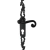 Poignées de porte fer forgé COQ noir 330X36 mm Trou de cylindre i
