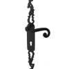 Poignées de porte fer forgé COQ noir 330X36 mm Trou de clé L
