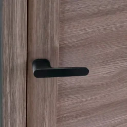 Poignées de porte sur rosace oblongue noir mat - Modèle Marina