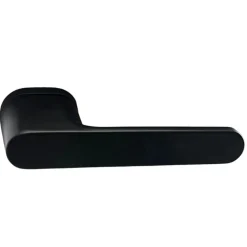 Poignées de porte sur rosace oblongue noir mat - Modèle Marina