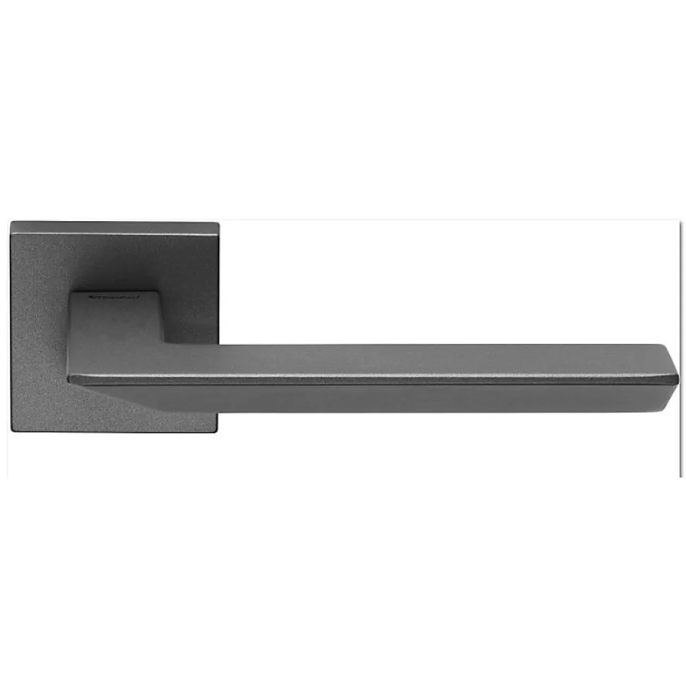 Poignées Lot de 20 rosace carrée A CLIPSER, finition gris anthracite garantie 5 ans, pour porte intérieure sans clé.