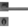 Poignées Lote de 20 rosace carrée A CLIPSER, rosace condamnation, finition gris anthracite garantie 5 ans, pour porte des WC.