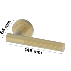 Poignées sur rosace à visser en aluminium effet doré GoodHome Irus