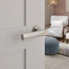 Poignées sur rosace à visser hexagonale en aluminium effet chromé GoodHome Soaz