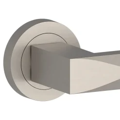 Poignées sur rosace à visser hexagonale en aluminium effet chromé GoodHome Soaz