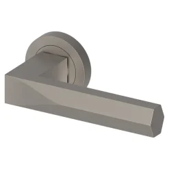 Poignées sur rosace à visser hexagonale en aluminium effet chromé GoodHome Soaz