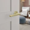 Poignées sur rosace à visser en aluminium effet doré GoodHome Arzh