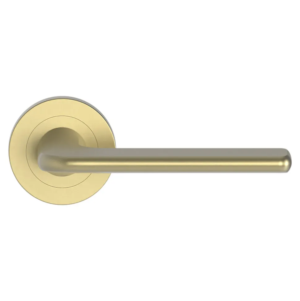 Poignées sur rosace à visser en aluminium effet doré GoodHome Arzh