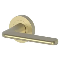 Poignées sur rosace à visser en aluminium effet doré GoodHome Arzh