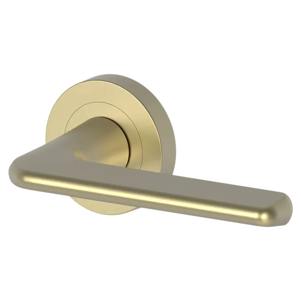 Poignées sur rosace à visser en aluminium effet doré GoodHome Arzh