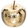 Pomme déco - céramique - doré - D12 cm - Atmosphera