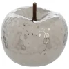 Pomme déco Pamela H.14cm céramique argenté - Atmosphera