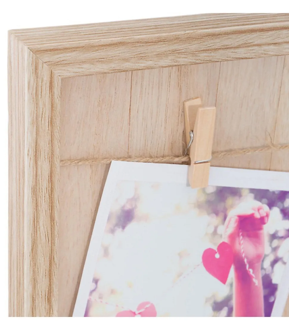 Porte - photos - bois et corde - 48x48 cm - Modèle 1- Atmosphera