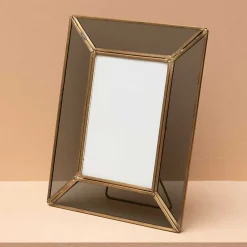 Porte photo verre fumé 19x24cm