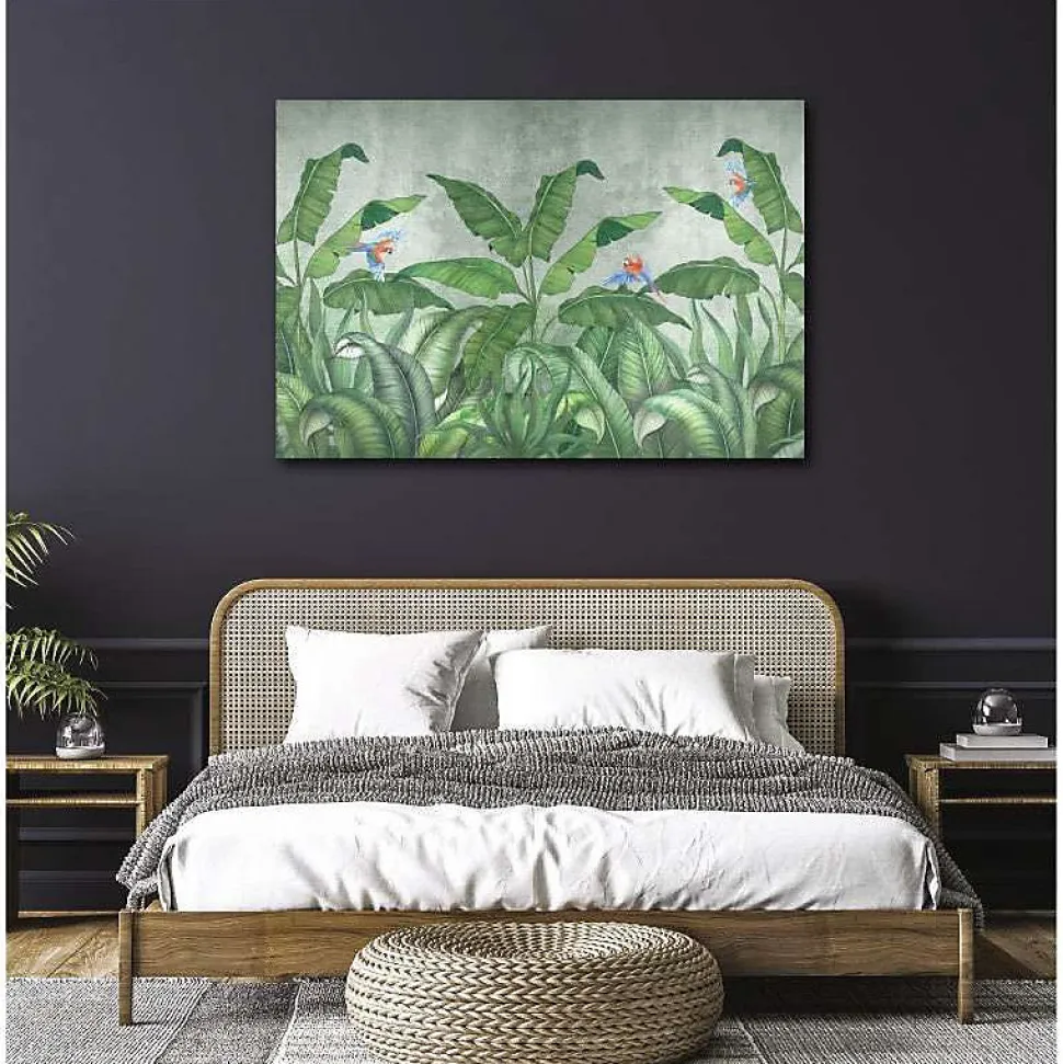 Poster intissé AVIFAUNE jungle verte 140 x 95 cm - Affiche murale de qualité supérieure