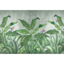 Poster intissé AVIFAUNE jungle verte 140 x 95 cm - Affiche murale de qualité supérieure