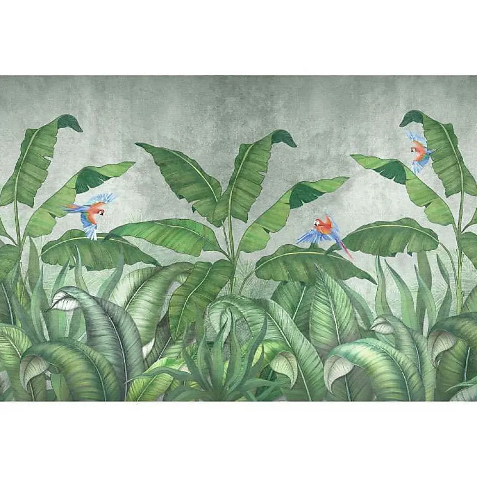 Poster intissé AVIFAUNE jungle verte 140 x 95 cm - Affiche murale de qualité supérieure