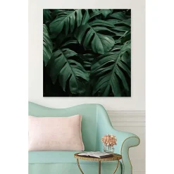 Poster intissé feuillage CROISSANCE VEGETALE 90 x 90 cm - Décoration intérieure HD