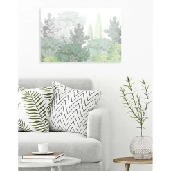 Poster intissé FORET BOTANIQUE feuillage illustré 90 x 60 cm - Décoration intérieure HD