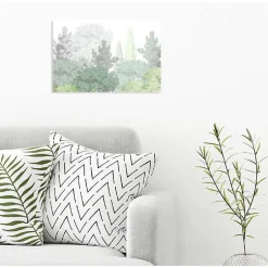 Poster intissé FORET BOTANIQUE feuillage vert 60 x 40 cm - Décoration intérieure HD