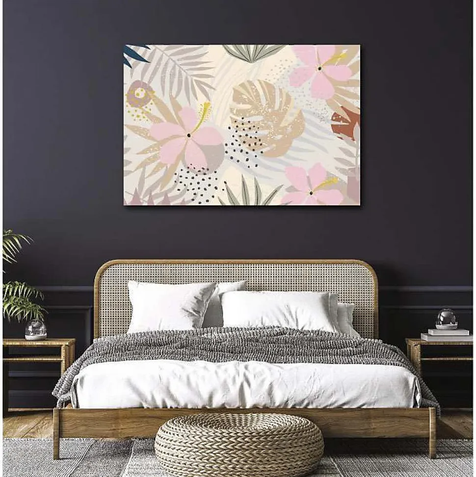 Poster intissé MONSTERA BEIGE SABLE 140 x 95 cm - Affiche murale de qualité supérieure