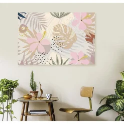 Poster intissé MONSTERA BEIGE SABLE 140 x 95 cm - Affiche murale de qualité supérieure