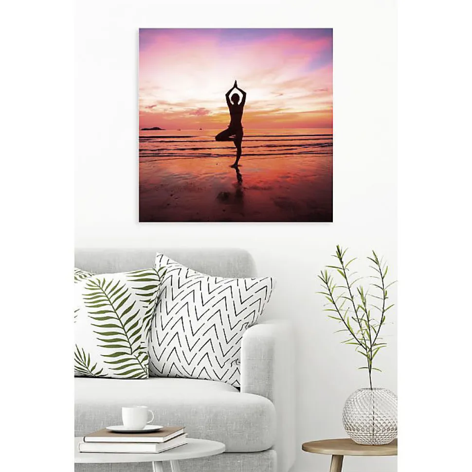 Poster intissé POSTURE DE L'ARBRE 90 x 90 cm - Décoration intérieure HD