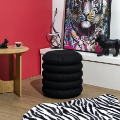 Pouf 2 en 1 en tissu coloré Atome